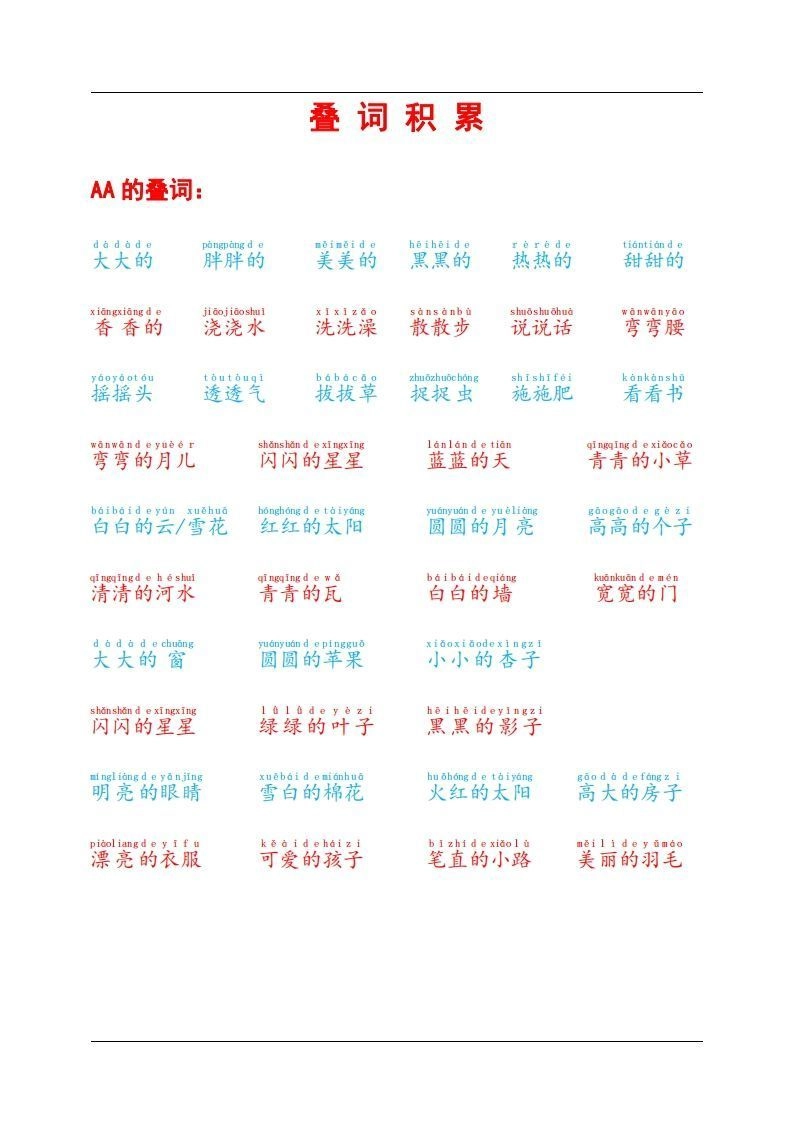 叠词积累-黑猫博客