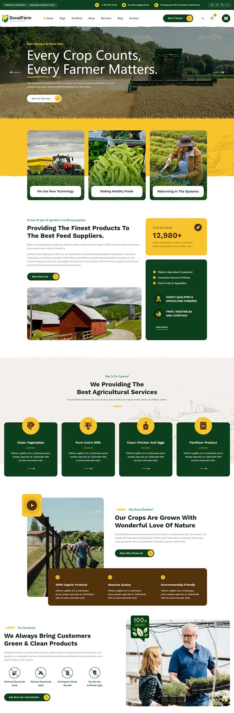 绿色响应式生态农场静态网站模板-黑猫博客