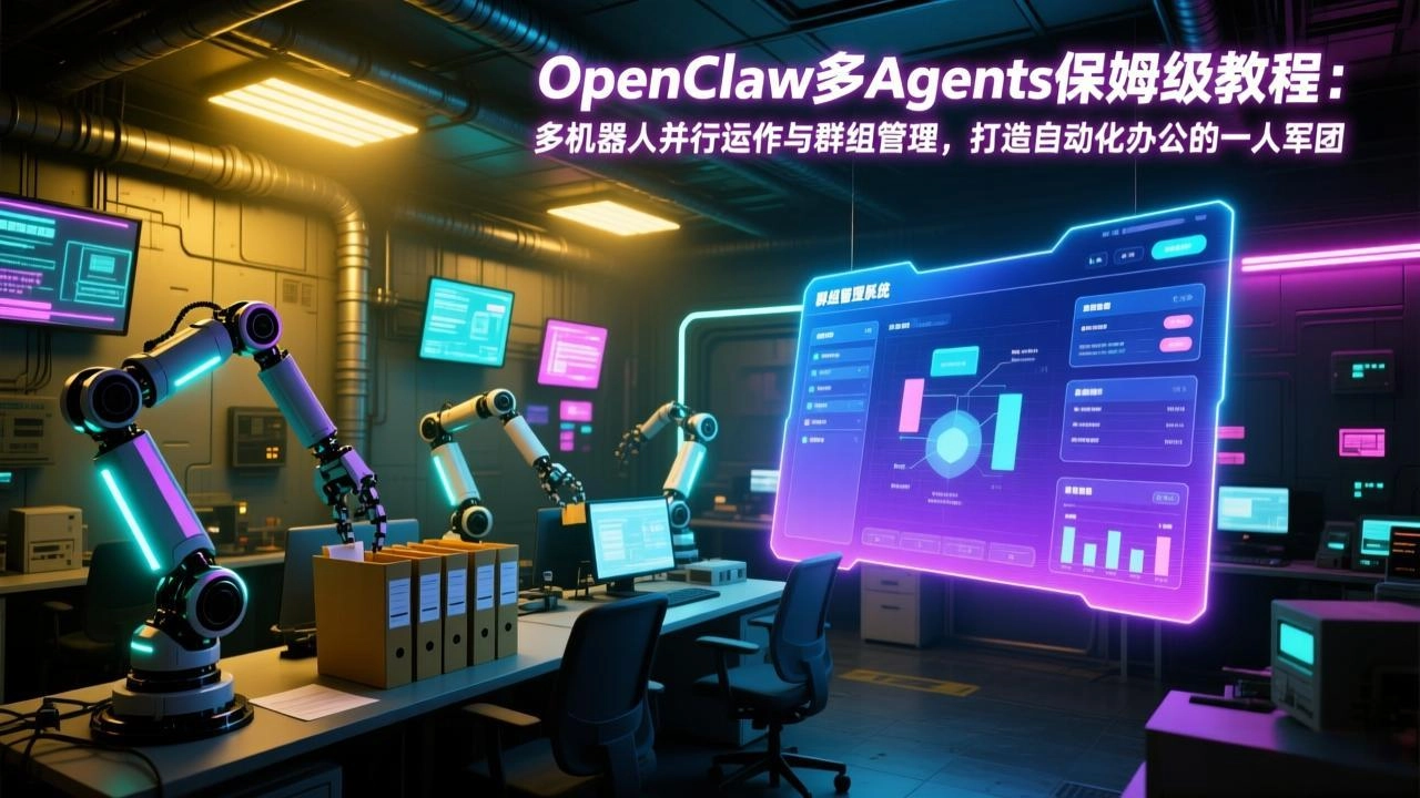 OpenClaw多Agents保姆级教程：多机器人并行运作与群组管理，打造自动化办公的一人军团-黑猫博客
