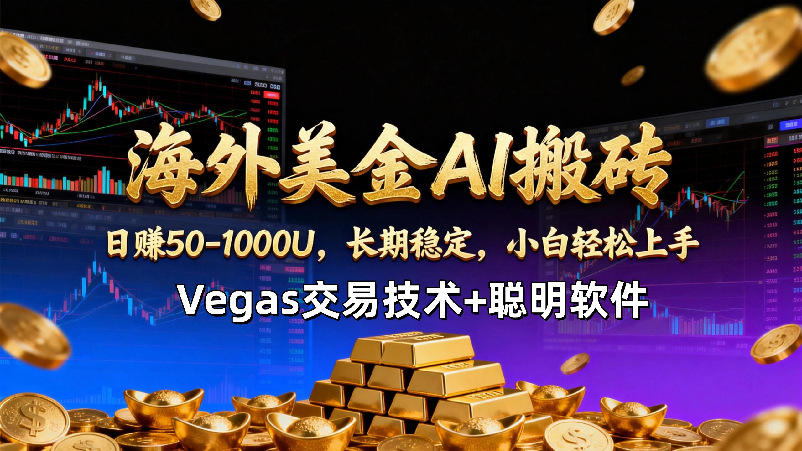 【海外美金AI搬砖】Vegas交易技术+聪明软件，日赚50-1000U，长期稳定，小白轻松上手。-黑猫博客