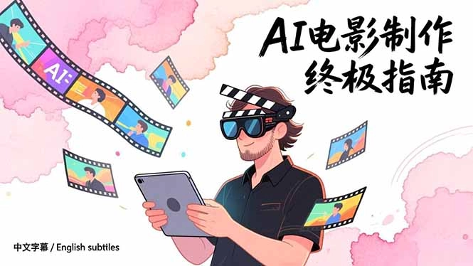 AI电影制作终极指南：从创意到成片，系统掌握智能影视全流程实战课(中英字幕-黑猫博客