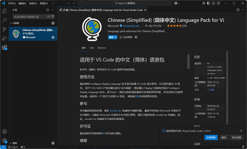 Visual Studio Code 1.107.18627中文绿色版-黑猫博客