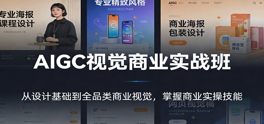 AIGC视觉商业实战班：从设计基础到全品类商业视觉，掌握商业实操技能-黑猫博客