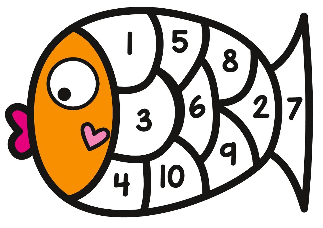 幼小衔接-小鱼数字拼图页-黑猫博客