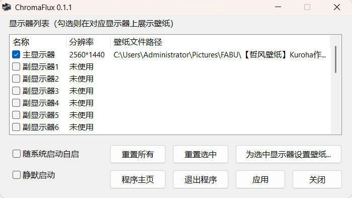 一键切换动态壁纸 ChromaFlux v0.1.1绿色版-黑猫博客