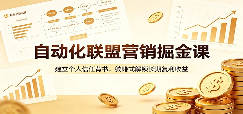 自动化联盟营销掘金课：建立个人信任背书，躺赚式解锁长期复利收益-黑猫博客