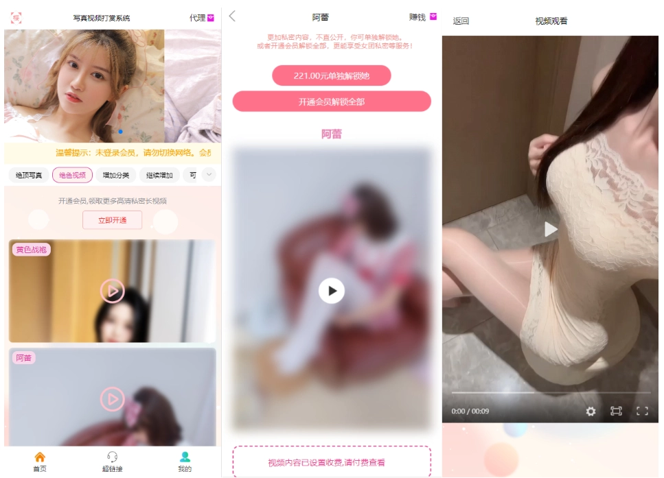 图片[3]-2025最新图片写真视频打赏系统源码 测试可用带教程-黑猫博客