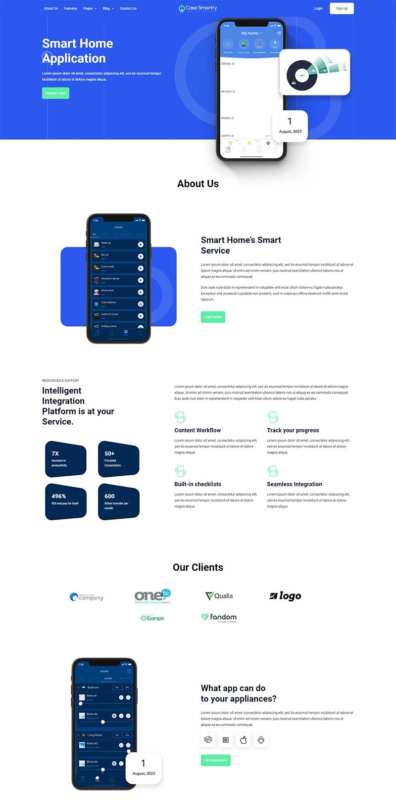 响应式APP软件介绍网页模板-黑猫博客