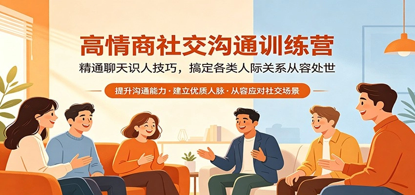 高情商社交沟通训练营：精通聊天识人技巧，搞定各类人际关系从容处世-黑猫博客