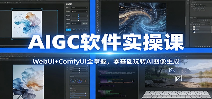 AIGC软件实操课：WebUI+ComfyUI全掌握，零基础玩转AI图像生成-黑猫博客