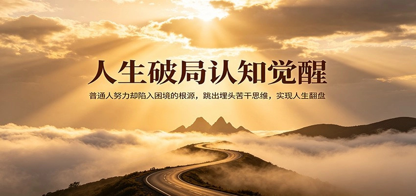 人生破局认知觉醒，普通人努力却陷入困境的根源，跳出埋头苦干思维，实现人生翻盘-黑猫博客