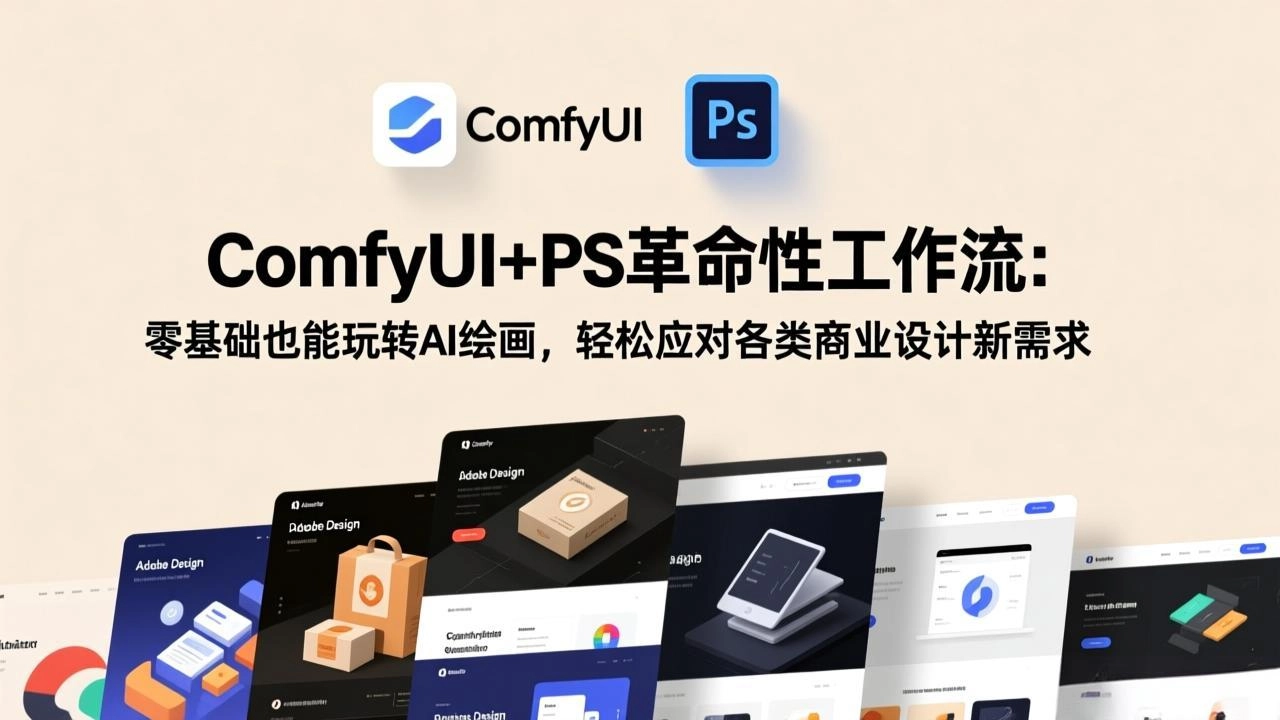 ComfyUI+PS革命性工作流：零基础也能玩转AI绘画，轻松应对各类商业设计新需求-黑猫博客