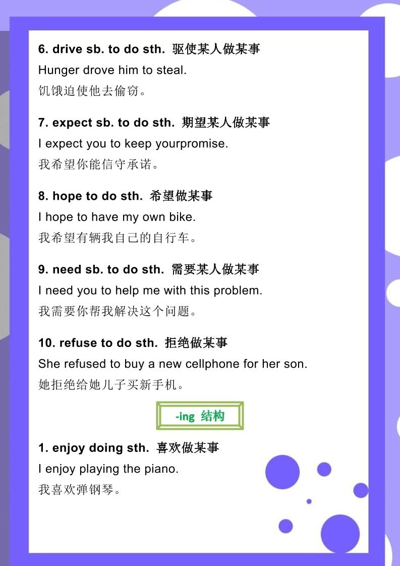 【2025秋新版】小升初英语常用固定搭配