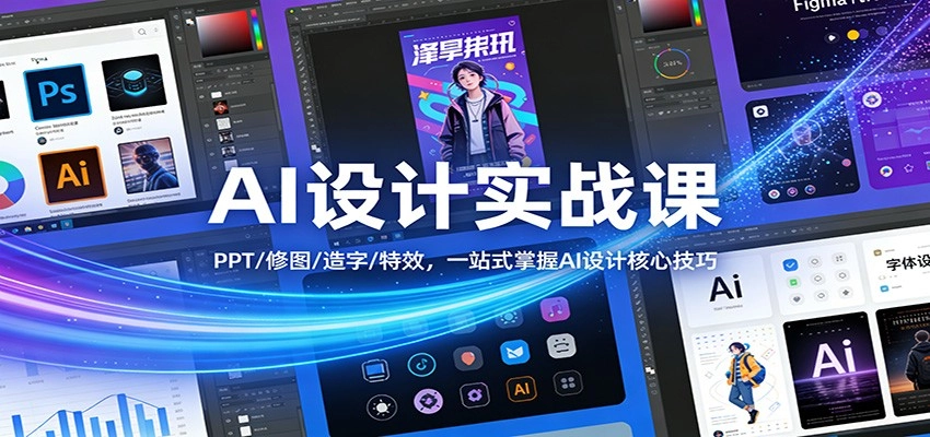 AI设计实战课：PPT/修图/造字/特效，一站式掌握AI设计核心技巧-黑猫博客