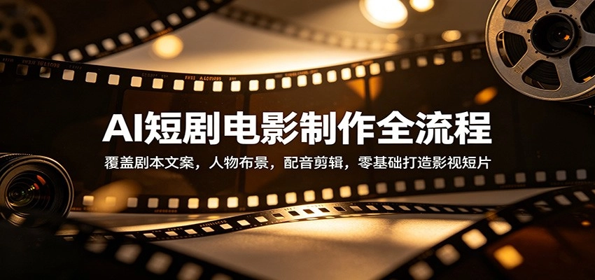 AI短剧电影制作全流程：覆盖剧本文案，人物布景，配音剪辑，零基础打造影视短片-黑猫博客