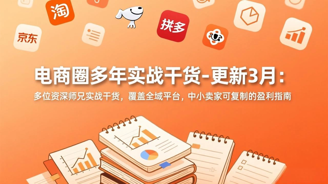 电商圈多年实战干货-更新3月：多位资深师兄实战干货，覆盖全域平台，中小卖家可复制的盈利指南-黑猫博客