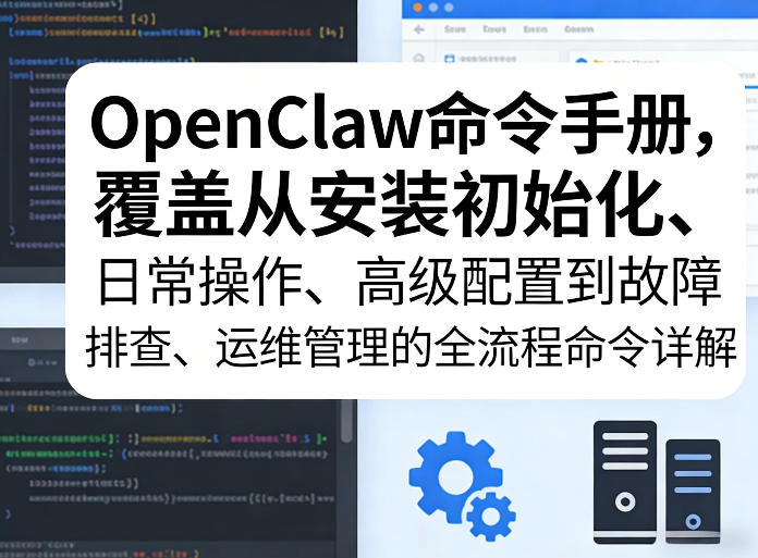 OpenClaw命令手册，覆盖从安装初始化、日常操作、高级配置到故障排查、运维管理的全流程命令详解-黑猫博客