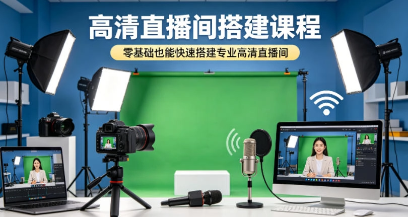 高清直播间搭建课程，零基础也能快速搭建专业高清直播间-黑猫博客