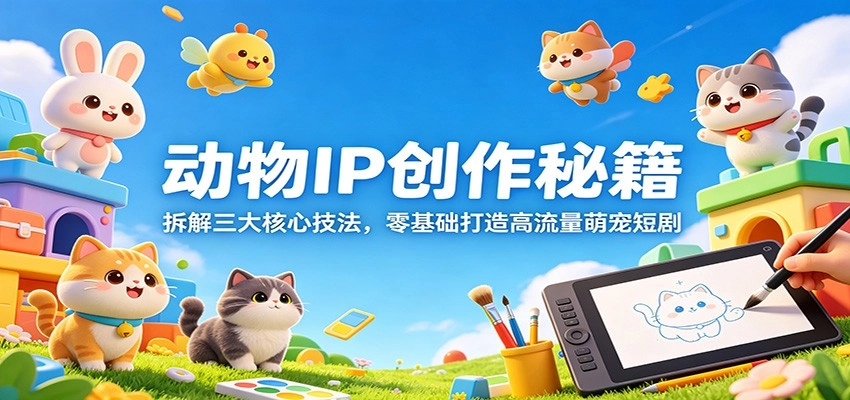 动物IP创作秘籍：拆解三大核心技法，零基础打造高流量萌宠短剧-黑猫博客